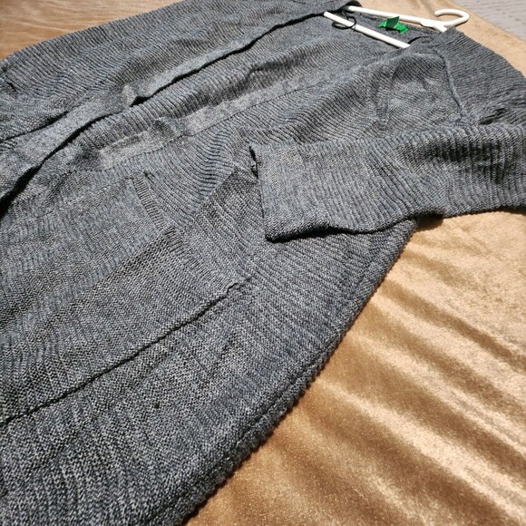 Dip Berry Blast Long Cardigan size Small Dark Gray With Pockets - Picture 3 of 8